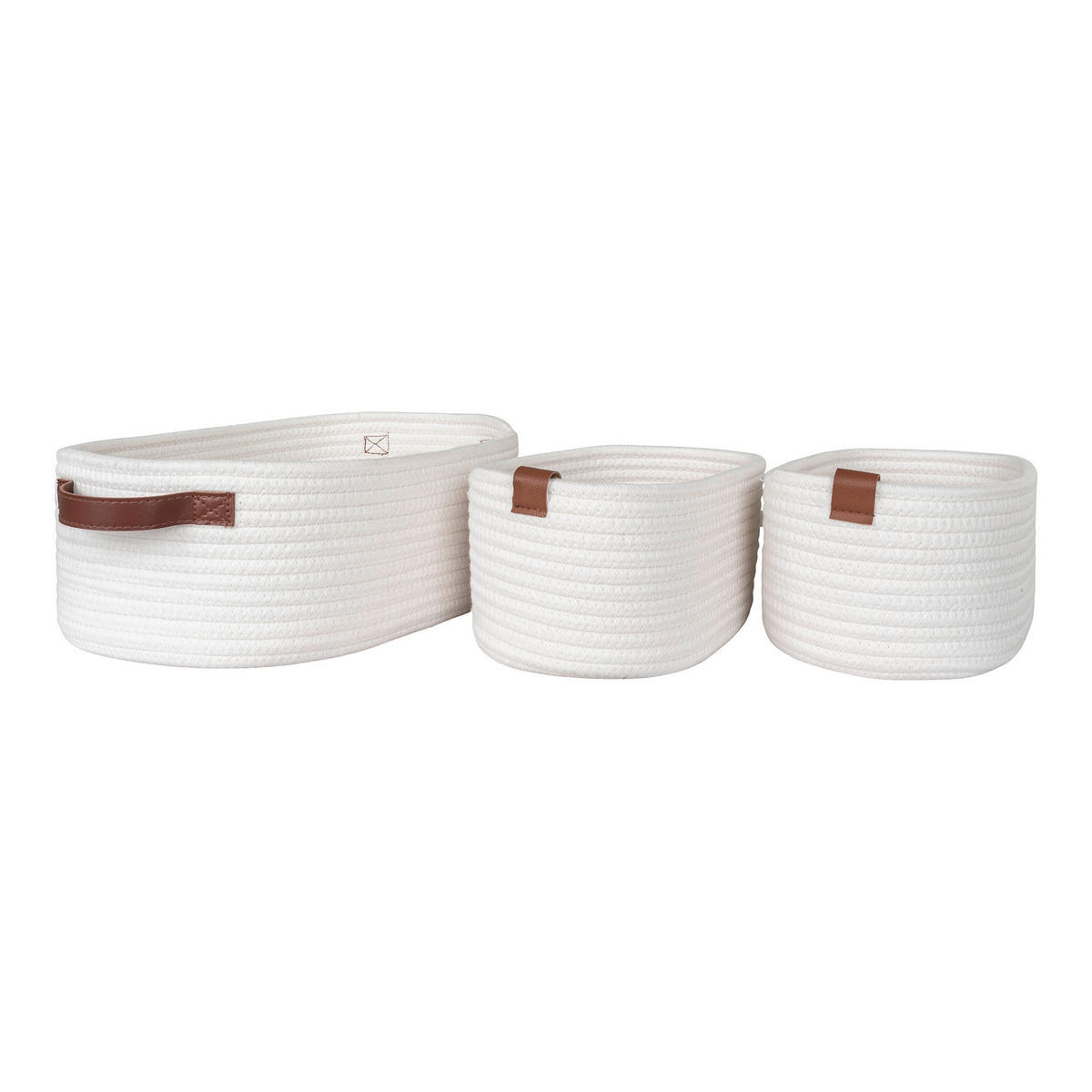 KORBSET - Braun/Weiß, Basics, Textil