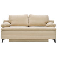 BOXSPRINGSOFA in Cord Beige  - Beige/Schwarz, Design, Textil/Metall (200/100/108cm) - Novel