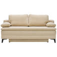 BOXSPRINGSOFA in Cord Beige  - Beige/Schwarz, Design, Textil/Metall (200/100/108cm) - Novel