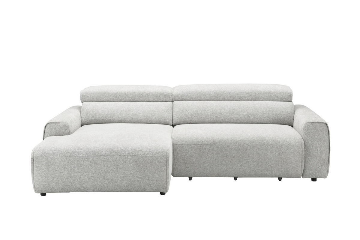 ECKSOFA  Chenille Beige  - Beige/Schwarz, Design, Kunststoff/Textil (160/258cm) - Livetastic