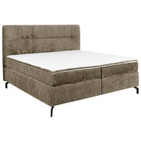 BOXSPRINGBETT 160/200 cm  in Schlammfarben  - Schlammfarben/Schwarz, Design, Textil/Metall (160/200cm) - Esposa