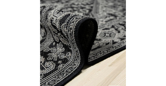 OUTDOORTEPPICH 80/150 cm Plutus Grau, Schwarz  - Schwarz/Grau, Design, Kunststoff (80/150cm) - Novel