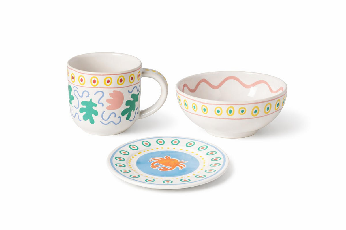 KAFFEEBECHERSET SUMMER BLISS 6-teilig  - Multicolor, Basics, Keramik - Costa Nova