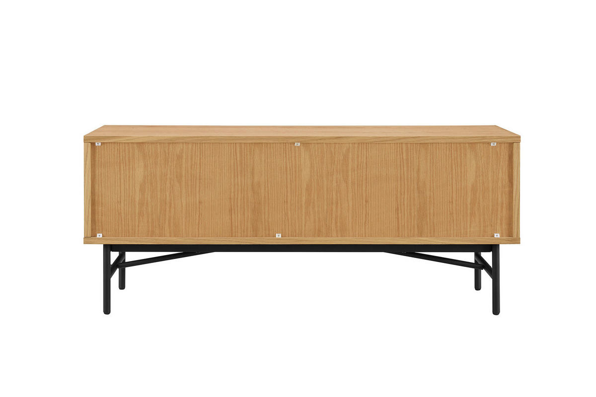 LOWBOARD  in 120/50/40 cm  - Eichefarben/Schwarz, Design, Holz/Holzwerkstoff (120/50/40cm) - Livetastic