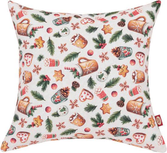 PREVLEKA ZA BLAZINO  NOEL FROST  40/40 cm       večbarvno  - večbarvno, Basics, tekstil (40/40cm) - X-Mas