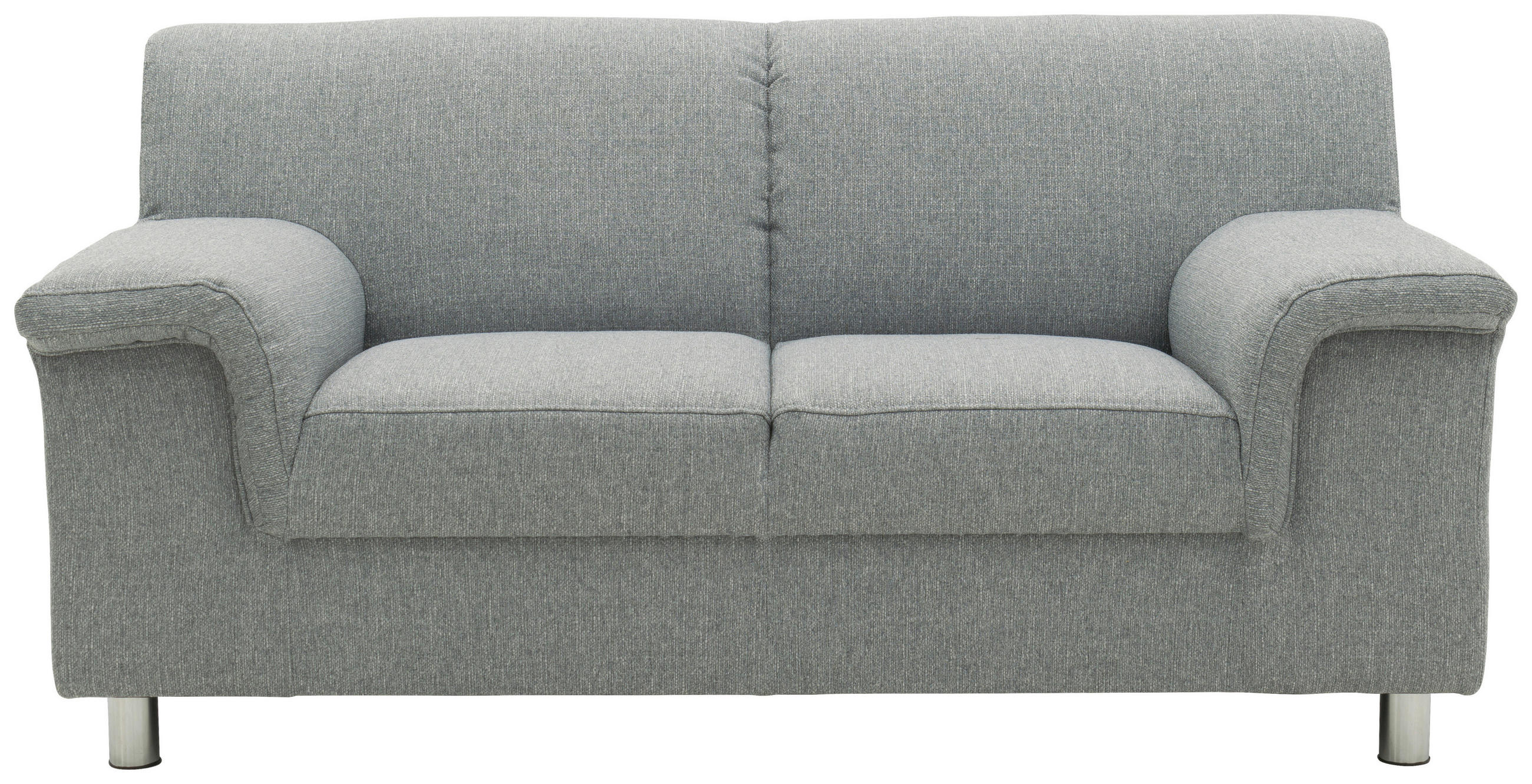 1,5-SITZER Webstoff Silberfarben - Chromfarben/Silberfarben, KONVENTIONELL, Textil/Metall (145/72/80cm)