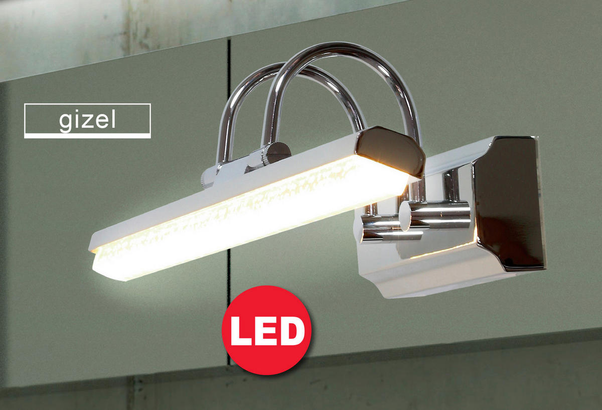 LED-WANDLEUCHTE 14/40/11 cm   - Chromfarben, Basics, Metall (14/40/11cm)