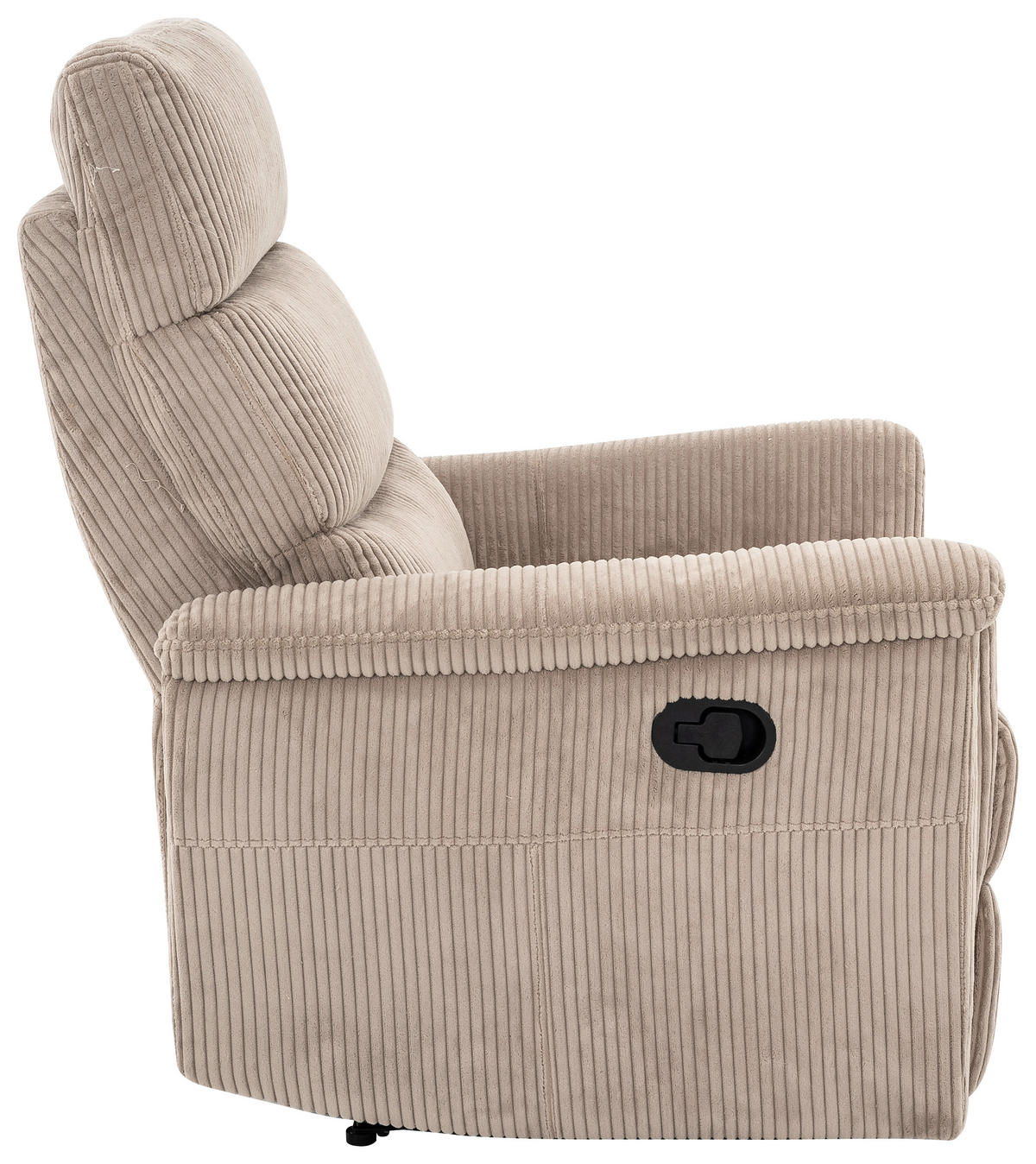 RELAXSESSEL in Metall, Textil Hellbraun  - Hellbraun/Schwarz, Design, Kunststoff/Textil (78/108/89cm) - Livetastic