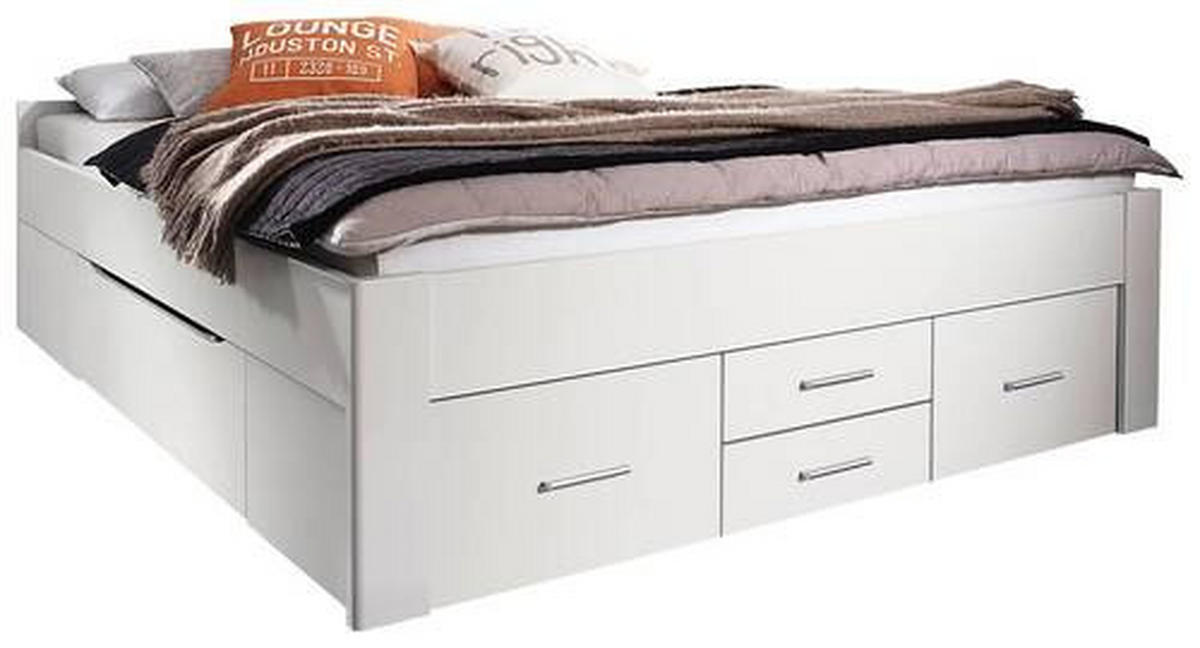 TÁROLÓS ÁGY 180/200 cm  fehér  - fehér, Modern, faalapú anyag (180/200cm) - Rauch Möbel