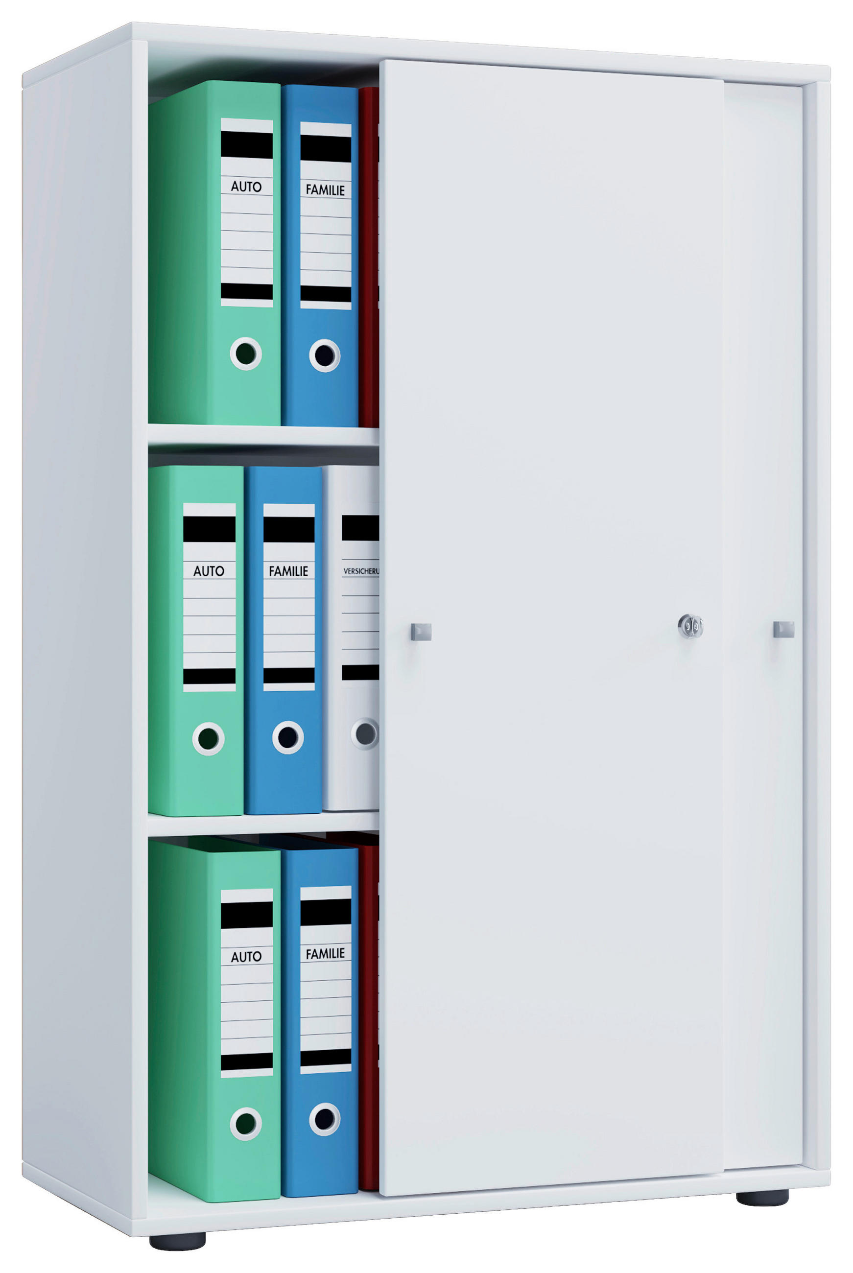 AKTENSCHRANK 70/105/37 cm - Weiss, Basics, Holzwerkstoff (70/105/37cm) - MID.YOU