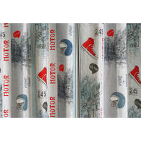 MATERIAL TEXTIL DECORATIV obscuritate  - roșu/gri, Basics, textil (140cm)