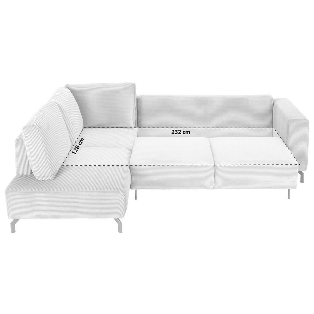 Thumbnail - P & B Ecksofa, Graugrün, Textil, 3-Sitzer, Ottomane links, L-Form, 272x210 cm, Made in EU, Liegefunktion, Wohnzimmer, So...