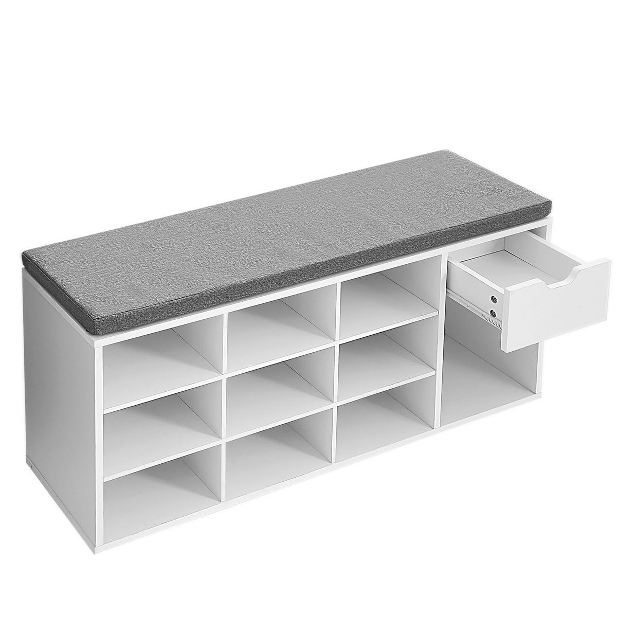 LAVICA DO PREDSIENE, 104/48/30 cm - sivá/biela, Trend, kompozitné drevo (104/48/30cm) - Boxxx