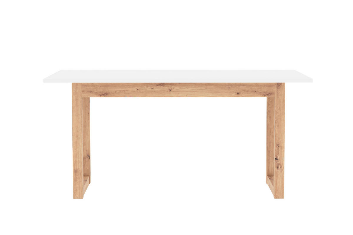 ESSTISCH in Holzwerkstoff 160-200/90/75 cm  - Eiche Artisan/Weiß, MODERN, Holzwerkstoff (160-200/90/75cm) - MID.YOU