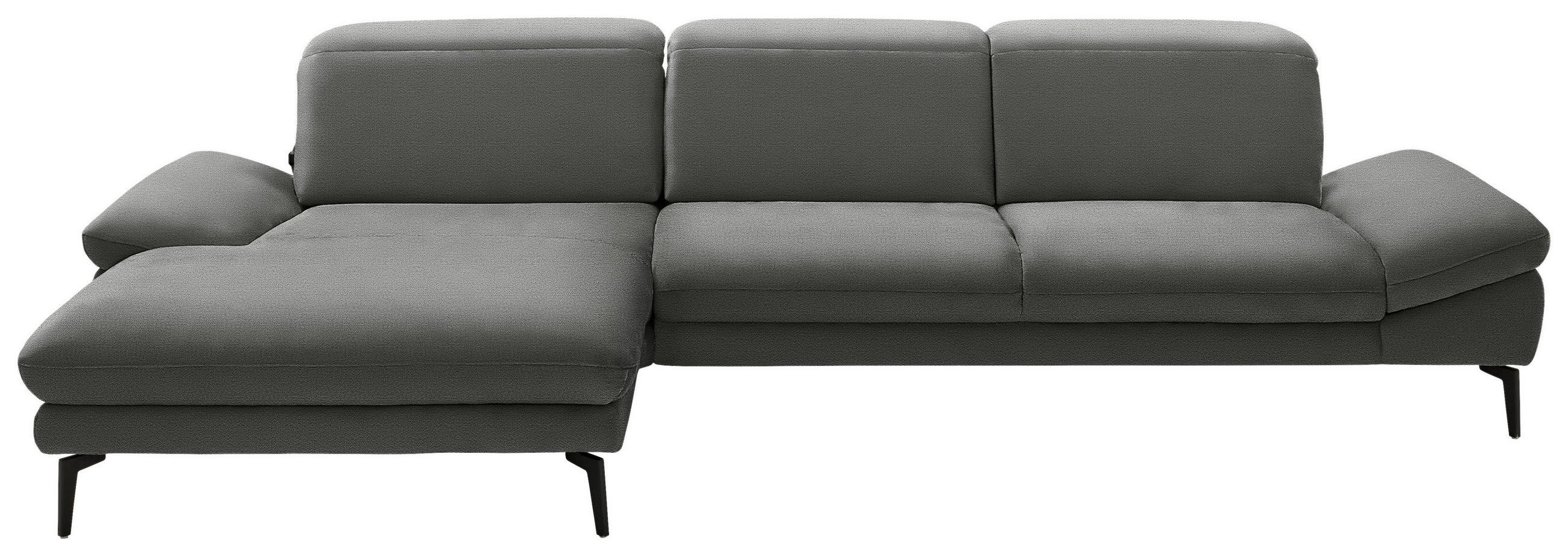 ECKSOFA Grau Chenille 