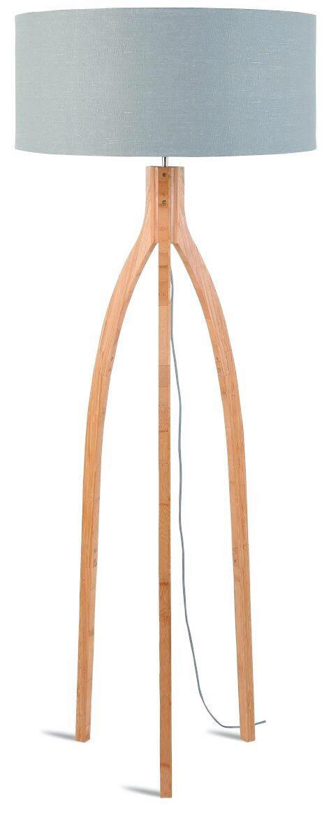 STEHLEUCHTE 60/160 cm    - Hellgrau/Naturfarben, Trend, Holz/Textil (60/160cm) - Good & Mojo