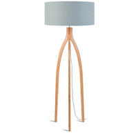 STOJACÍ LAMPA, 60/160 cm  - světle šedá/přírodní barvy, Trend, dřevo/textil (60/160cm) - Good & Mojo
