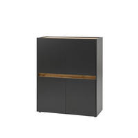 HIGHBOARD  100/122/40 cm  - Anthrazit/Eiche Wotan, Design, Holzwerkstoff/Kunststoff (100/122/40cm) - Modante