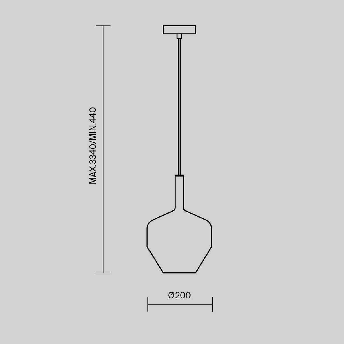 PENDELLAMPA Duality 20/334 cm  - svart, Design, metall (20/334cm) - MAYTONI
