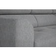 ECKSOFA in Webstoff Silberfarben  280/205 cm  - Silberfarben/Schwarz, Design, Textil/Metall (280/205cm) - Xora