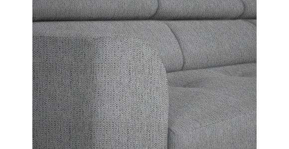ECKSOFA in Webstoff Silberfarben 280/205 cm - Silberfarben/Schwarz, Design, Textil/Metall (280/205cm) - Xora