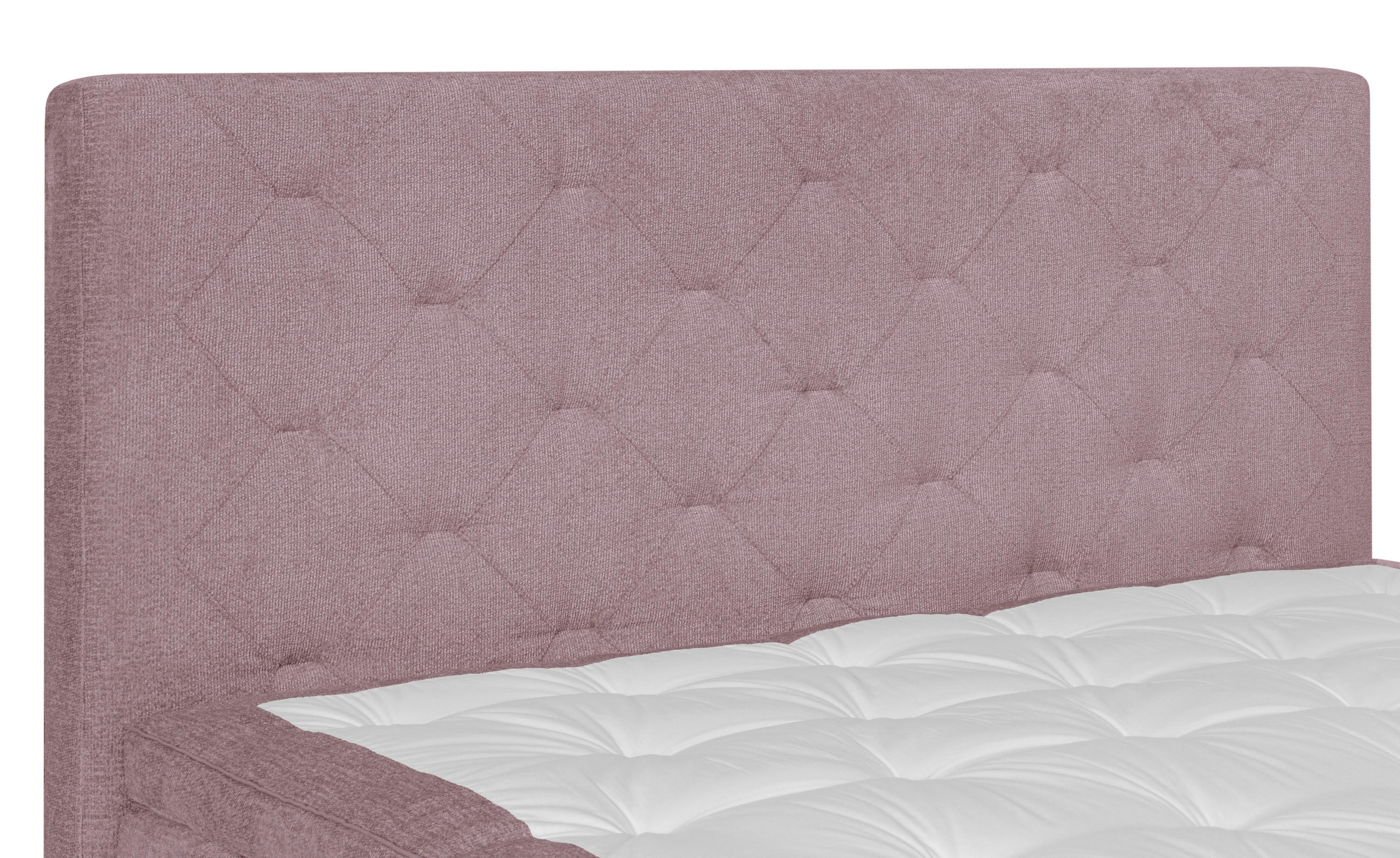 BOXSPRINGBETT 160/200 cm  in Rosa  - Eichefarben/Rosa, Konventionell, Holz/Textil (160/200cm) - Welnova
