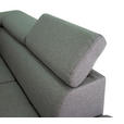ECKSOFA  in Webstoff Hellgrau  - Silberfarben/Hellgrau, Design, Textil/Metall (257/226cm) - Xora