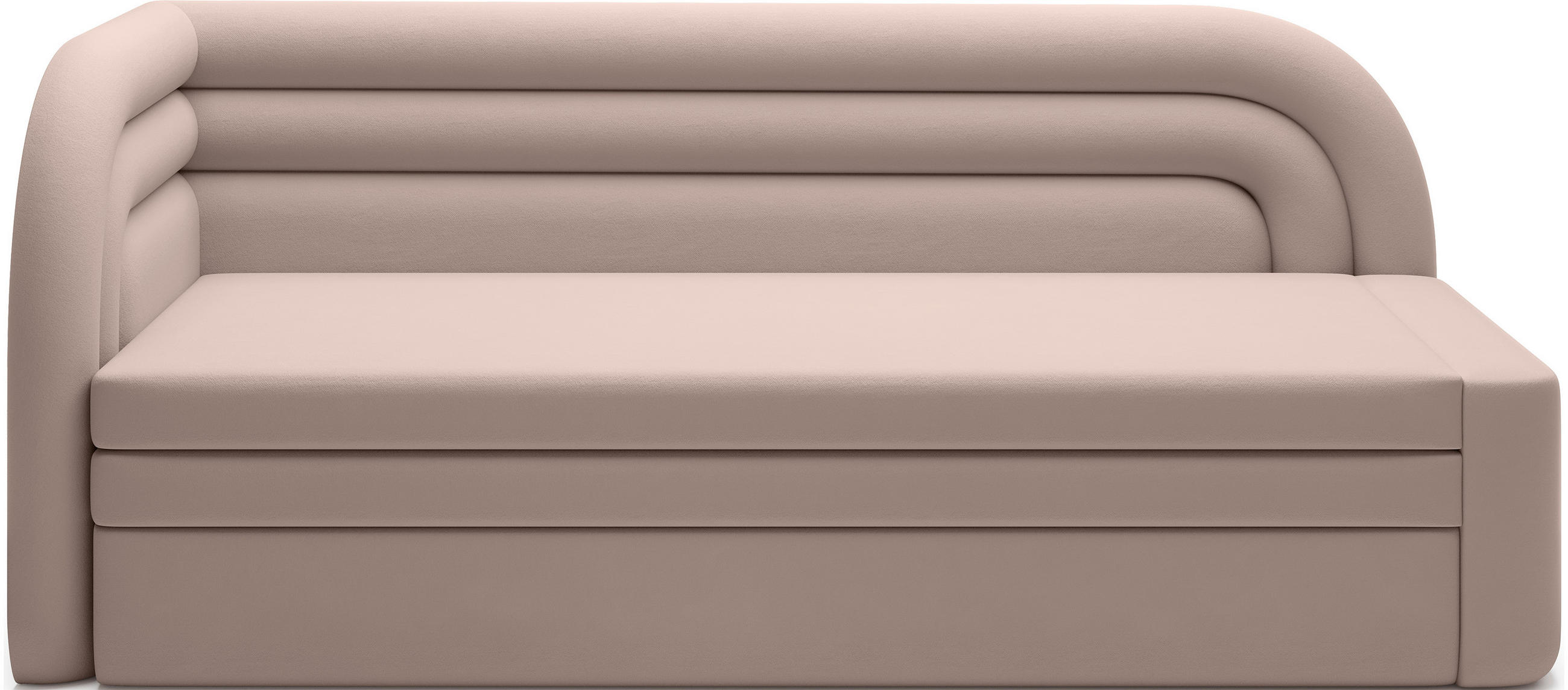 RÉCAMIERE in Webstoff Beige  - Beige/Schwarz, Design, Kunststoff/Textil (86/80/223cm) - MID.YOU