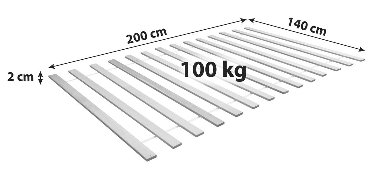 ROLLROST Ticaa 805416 ROLLROST 140/200 cm Buche  - Buchefarben, Basics, Holz (140/200cm) - MID.YOU