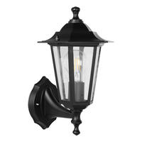 VÄGGLAMPA UTOMHUS 16.5 cm   - klar/svart, Basics, metall/glas (16.5cm) - Eglo
