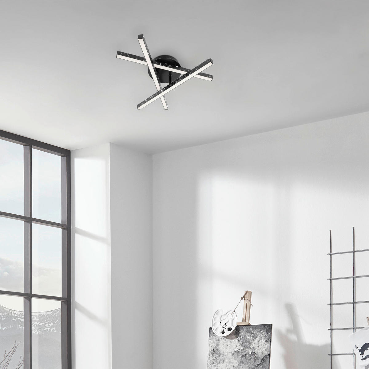 LED-TAKLAMPA 40/35,5/11,2 cm  - svart, Basics, metall (40/35,5/11,2cm)