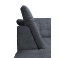 ECKSOFA Anthrazit Chenille  inkl. Bettkasten, Schlaffunktion, Rücken echt, Kopfteilverstellung, Liegefläche im Originalstoff  - Chromfarben/Anthrazit, KONVENTIONELL, Kunststoff/Textil (205/260cm) - Carryhome