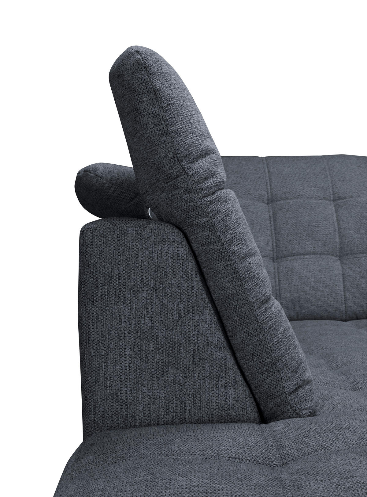 ECKSOFA Anthrazit Chenille  - Chromfarben/Anthrazit, KONVENTIONELL, Kunststoff/Textil (205/260cm) - Carryhome