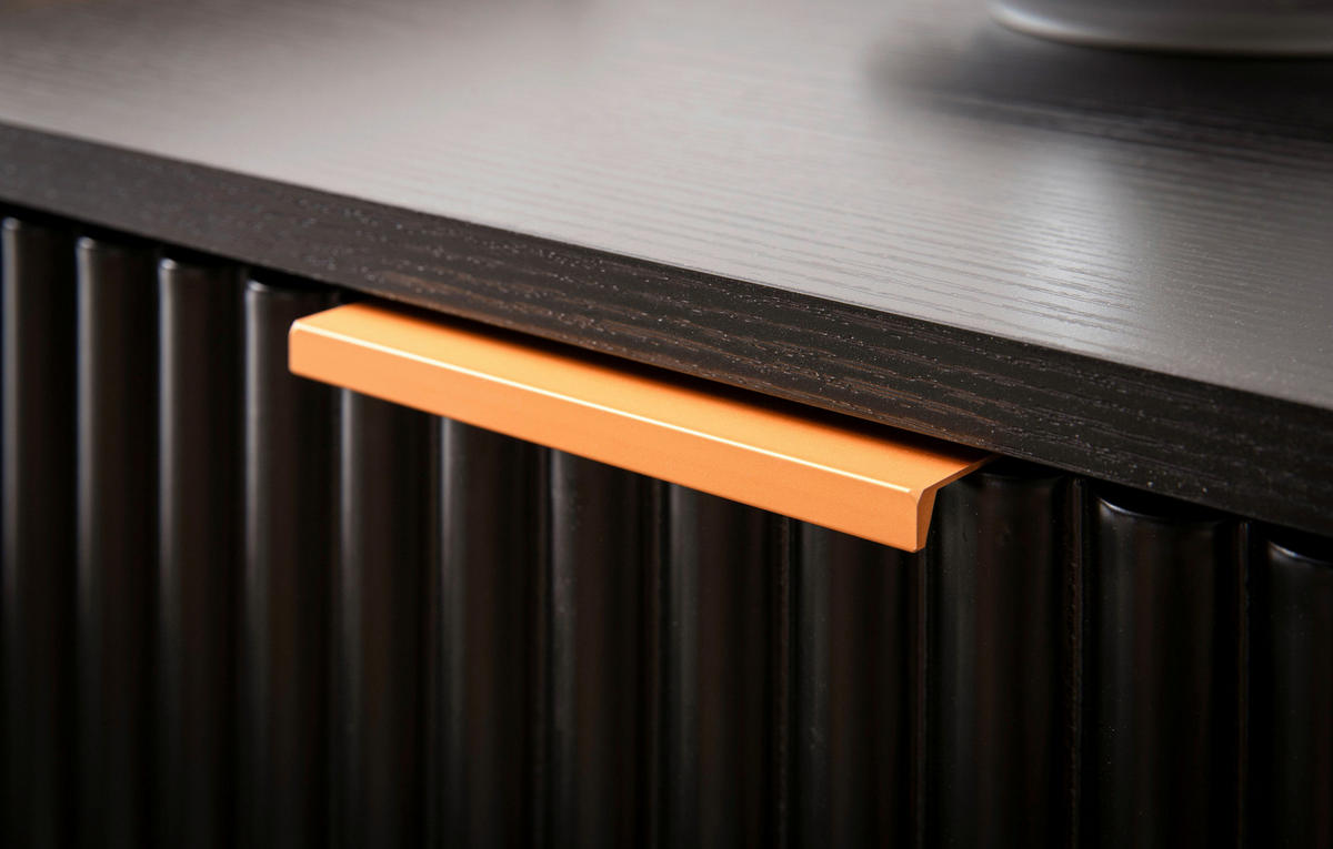 NACHTTISCH 43,5/56/39 cm  in Schwarz  - Goldfarben/Schwarz, Design, Holzwerkstoff/Metall (43,5/56/39cm) - MID.YOU