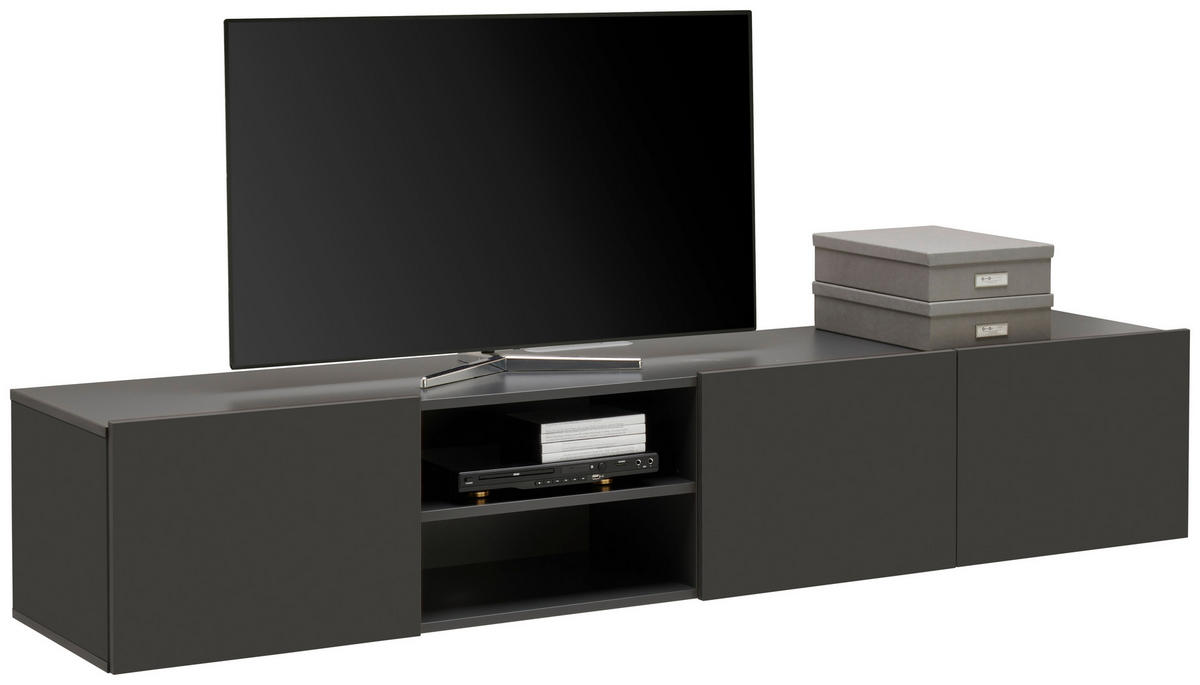 TV-BÄNK  i 200/36,7/42 cm  - antracit, Design, trämaterial (200/36,7/42cm) - Hom`in