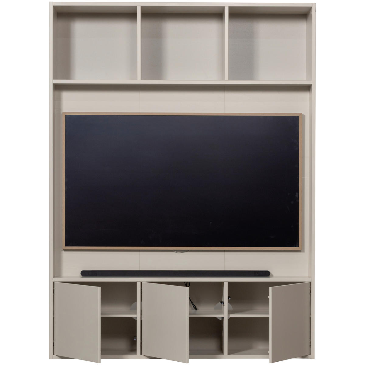 WOHNWAND  in Grau  160/215/40 cm  - Grau, Design, Holz (160/215/40cm) - Livetastic