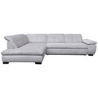 ECKSOFA in Cord Hellgrau  242/313 cm  - Hellgrau/Schwarz, Design, Textil/Metall (242/313cm) - Xora