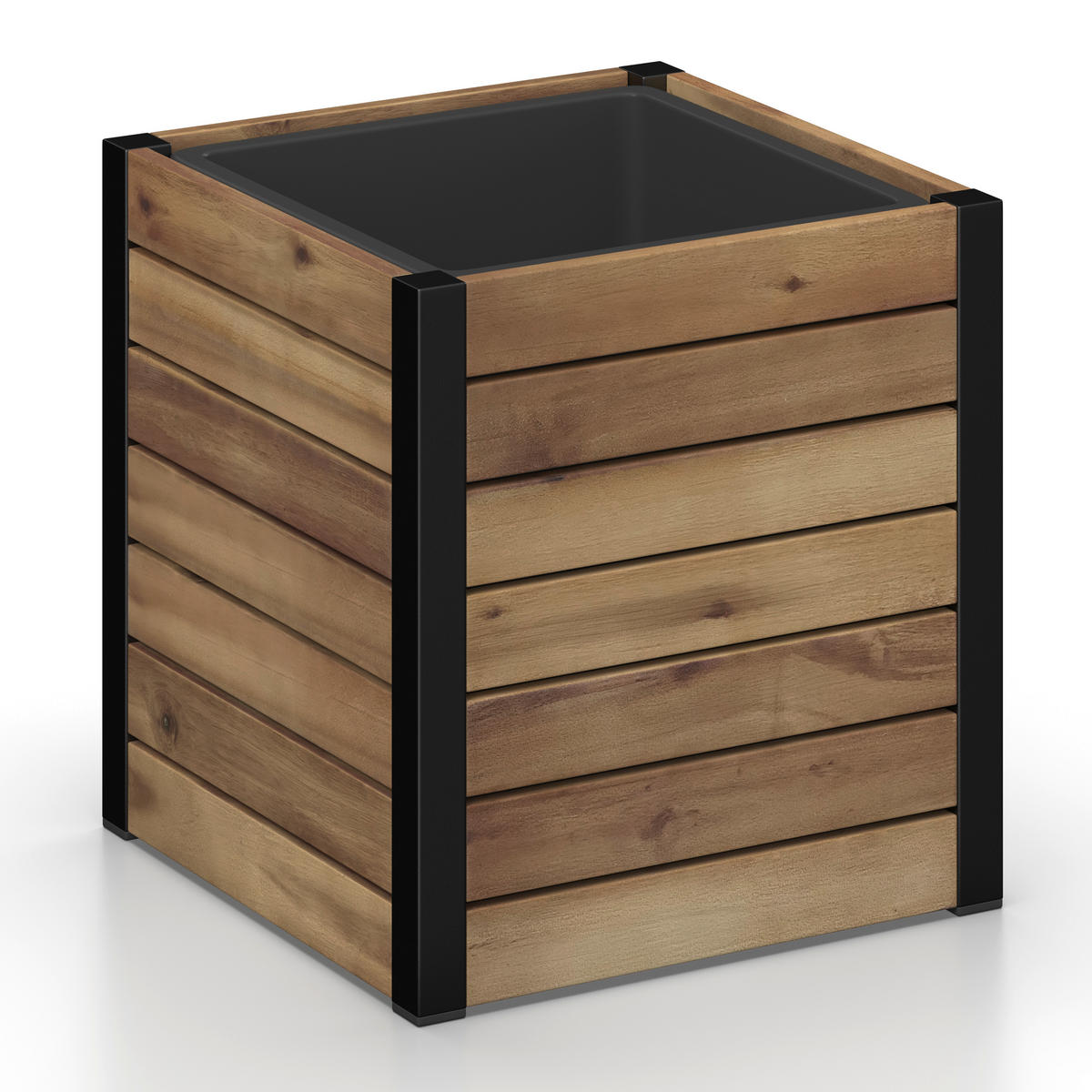 VYVÝŠENÝ ZÁHON  - barvy akácie, Moderní, kov/dřevo (32/34/32cm) - Bessagi Garden