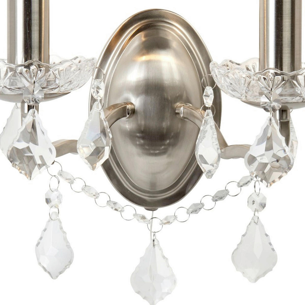VÄGGLAMPA Paris 32/27 cm   - klar/silver, Design, metall/glas (32/27cm)
