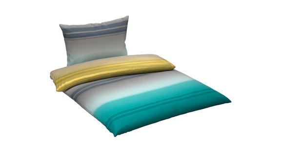 BETTWÄSCHE CUBY Satin 140/200 cm  - Petrol, KONVENTIONELL, Textil (140/200cm) - Novel