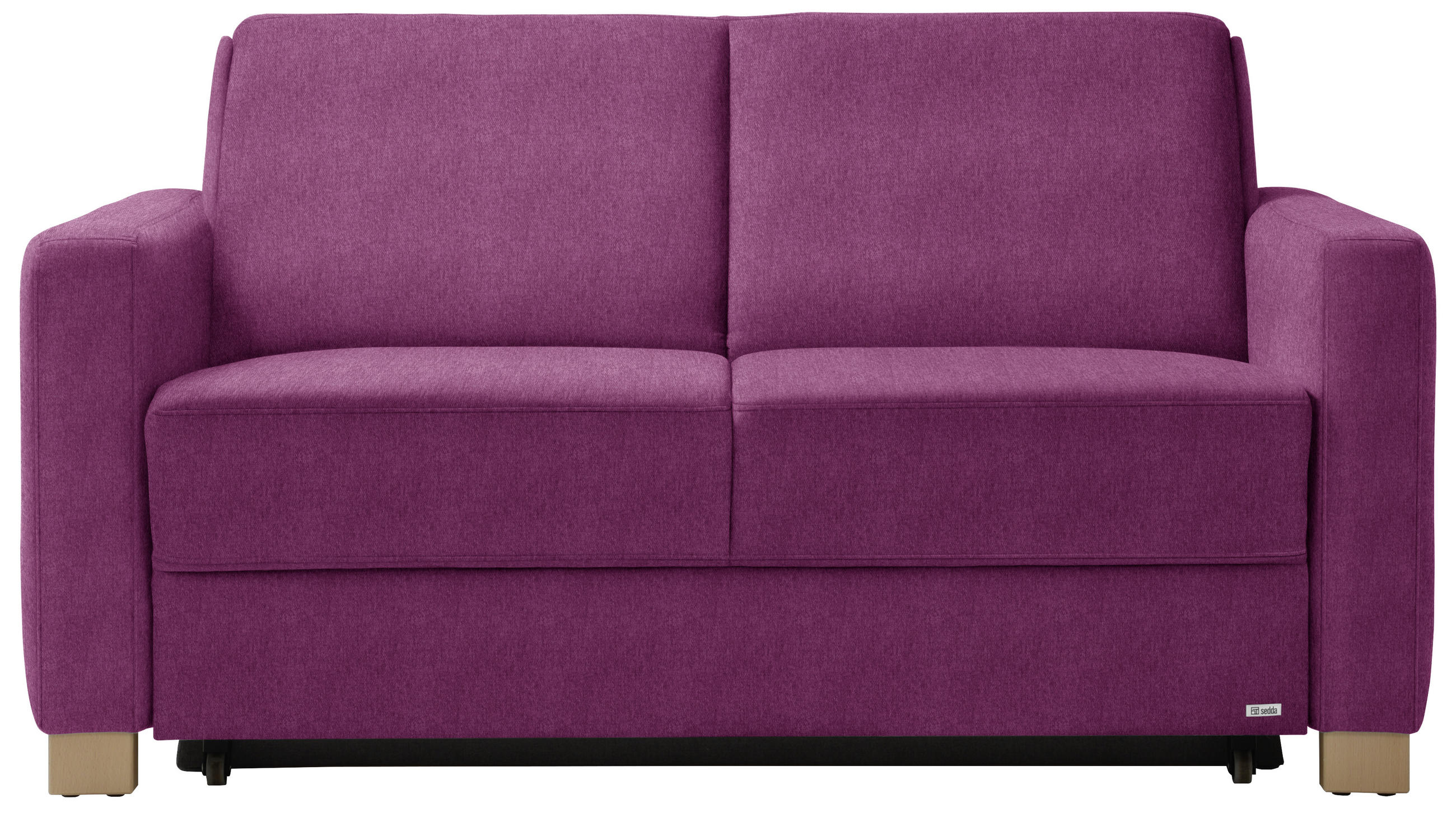 SCHLAFSOFA Pink  - Pink/Naturfarben, KONVENTIONELL, Holz/Textil (160/86/92cm) - Sedda