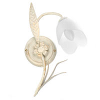 WANDLEUCHTE 24/19/35 cm   - Weiß, KONVENTIONELL, Glas/Metall (24/19/35cm)