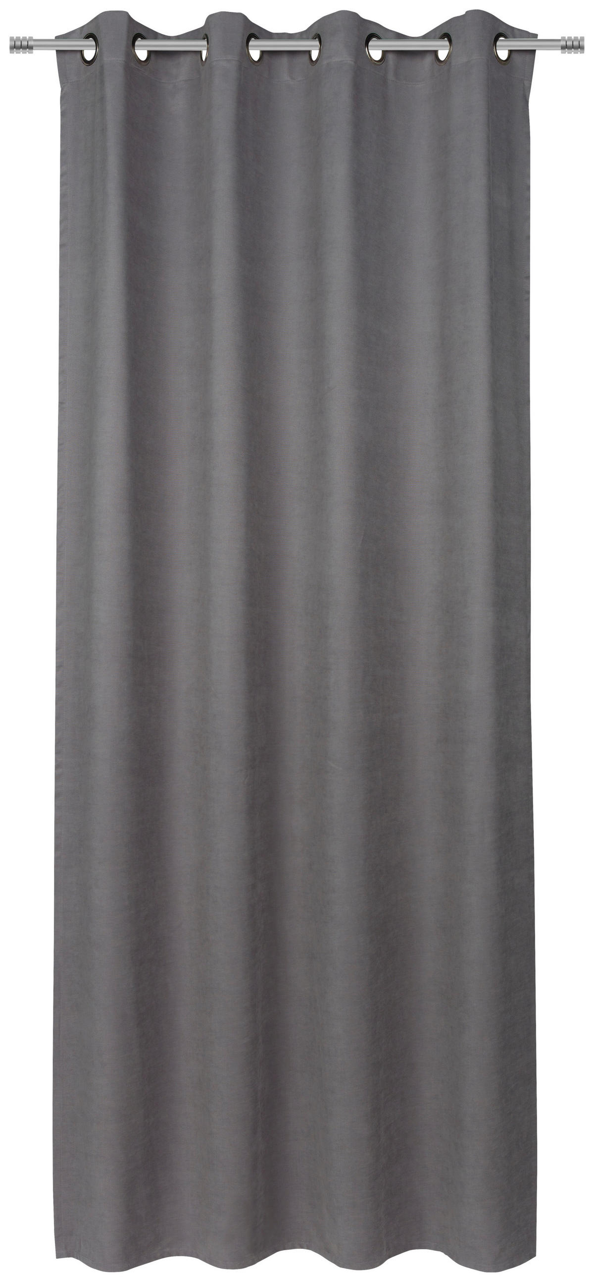 ZAVESA SA KARIKAMA siva 140/245 cm   - siva, Konvencionalno, tekstil (140/245cm) - Esposa