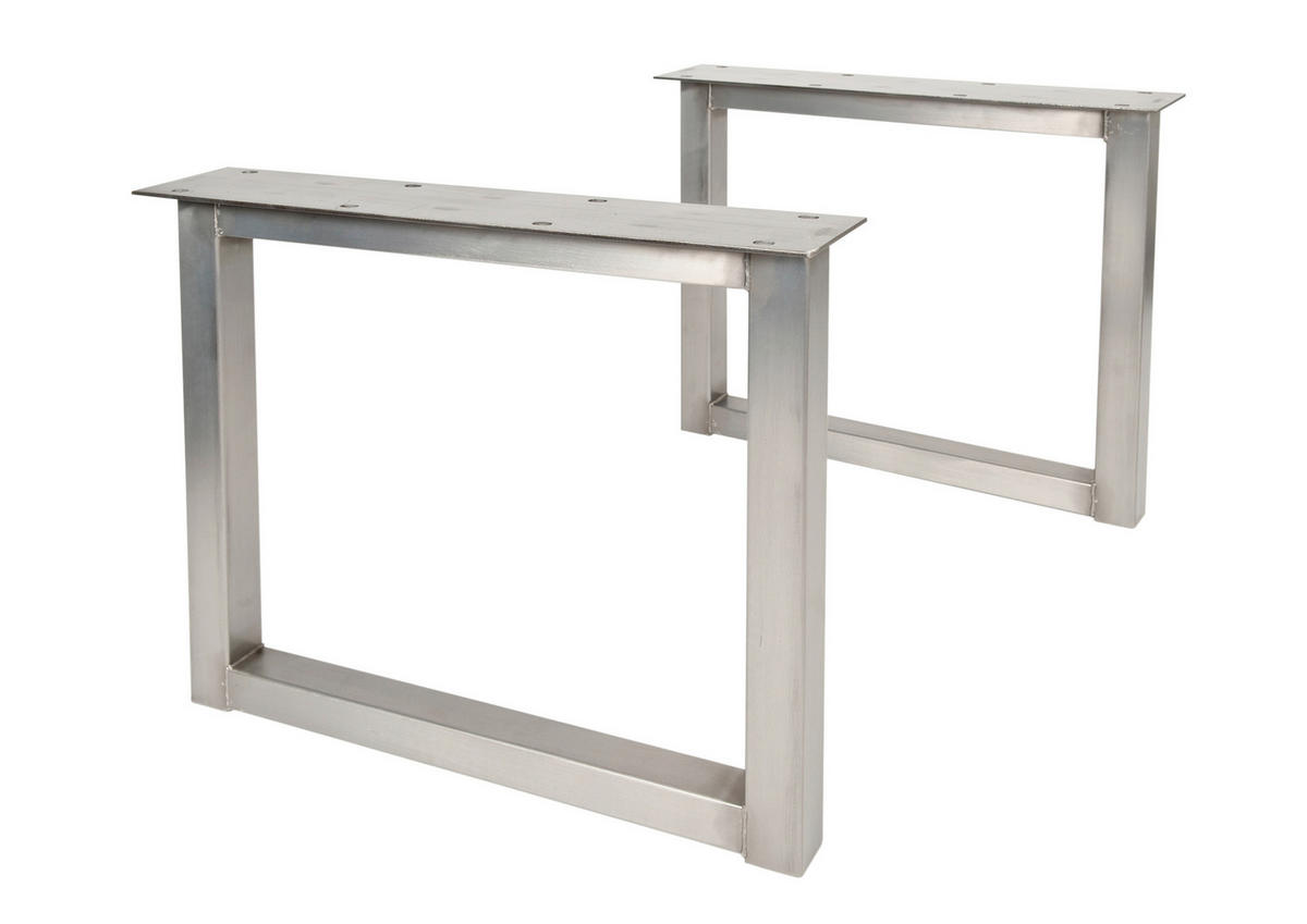 ESSTISCH 160/85/76 cm Echtholz  Holz, Metall rechteckig Naturfarben, Silberfarben  - Silberfarben/Naturfarben, MODERN, Holz/Metall (160/85/76cm) - MID.YOU