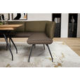 ECKBANK 165/225 cm  in Braun  - Schwarz/Braun, Design, Textil/Metall (165/225cm) - Moderano