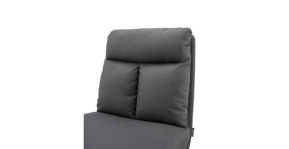 STUHL in Eisen Mikrofaser Metall, Textil - Schwarz/Grau, Design, Textil/Metall (51,5/92,5/66cm) - Novel