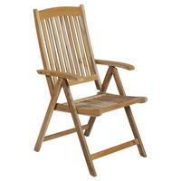 GARTENSTUHL Teakholz Hellbraun  - Hellbraun, MODERN, Holz (58/104/98cm) - Gardenson