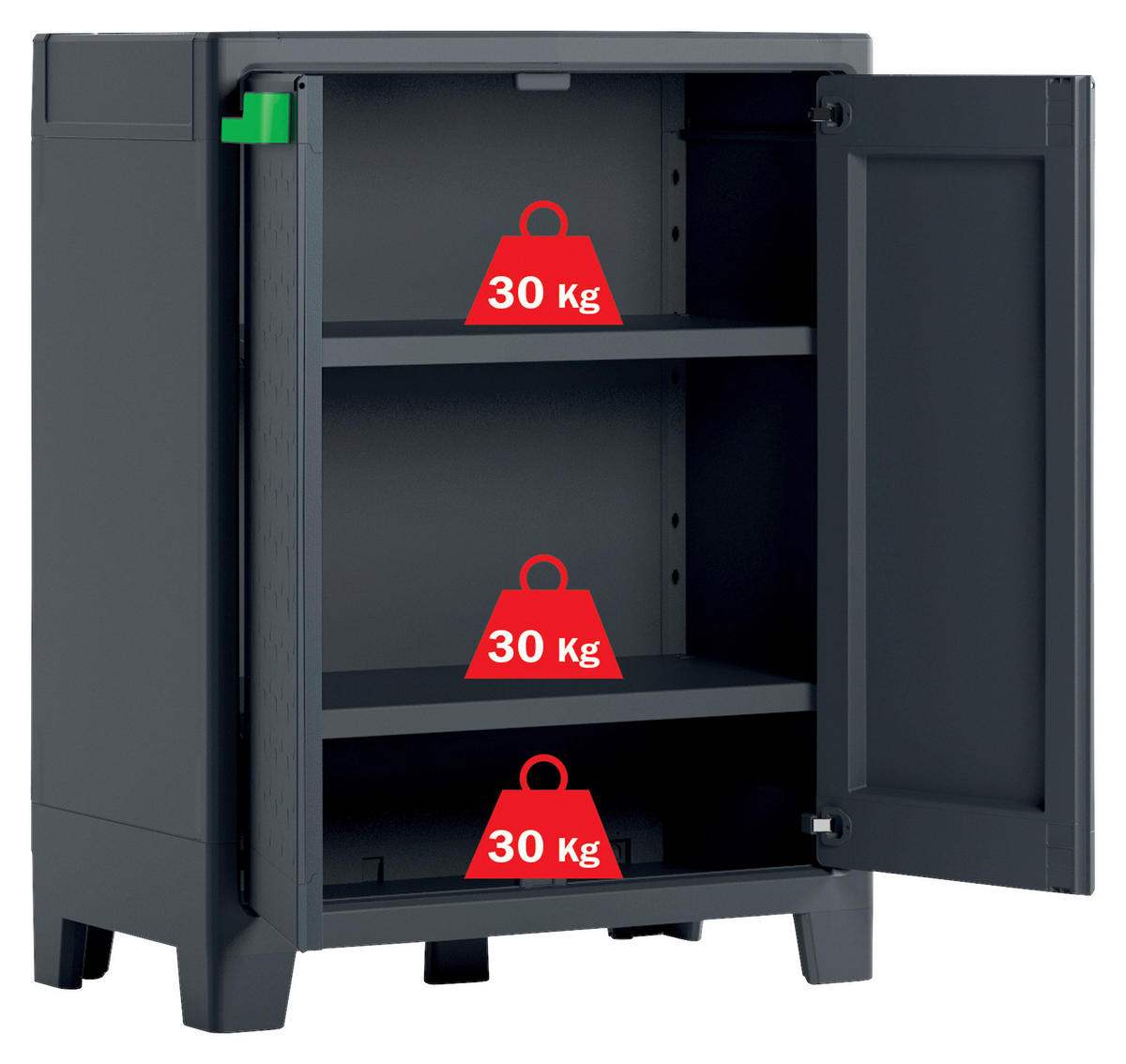 GERÄTESCHRANK 80/100/44 cm  - Anthrazit/Grau, Design, Kunststoff (80/100/44cm) - Keter