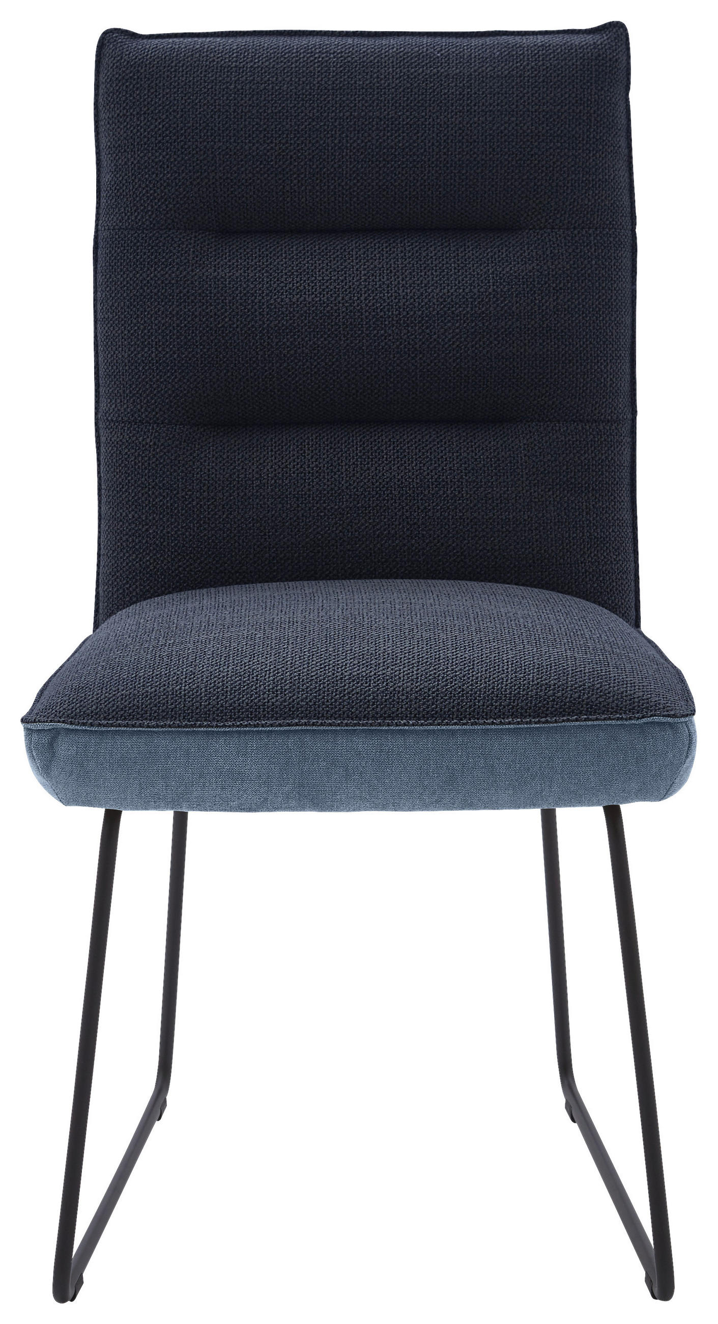 STUHL  in Stahl Flachgewebe  - Blau/Schwarz, Design, Textil/Metall (49/93/59cm) - Dieter Knoll