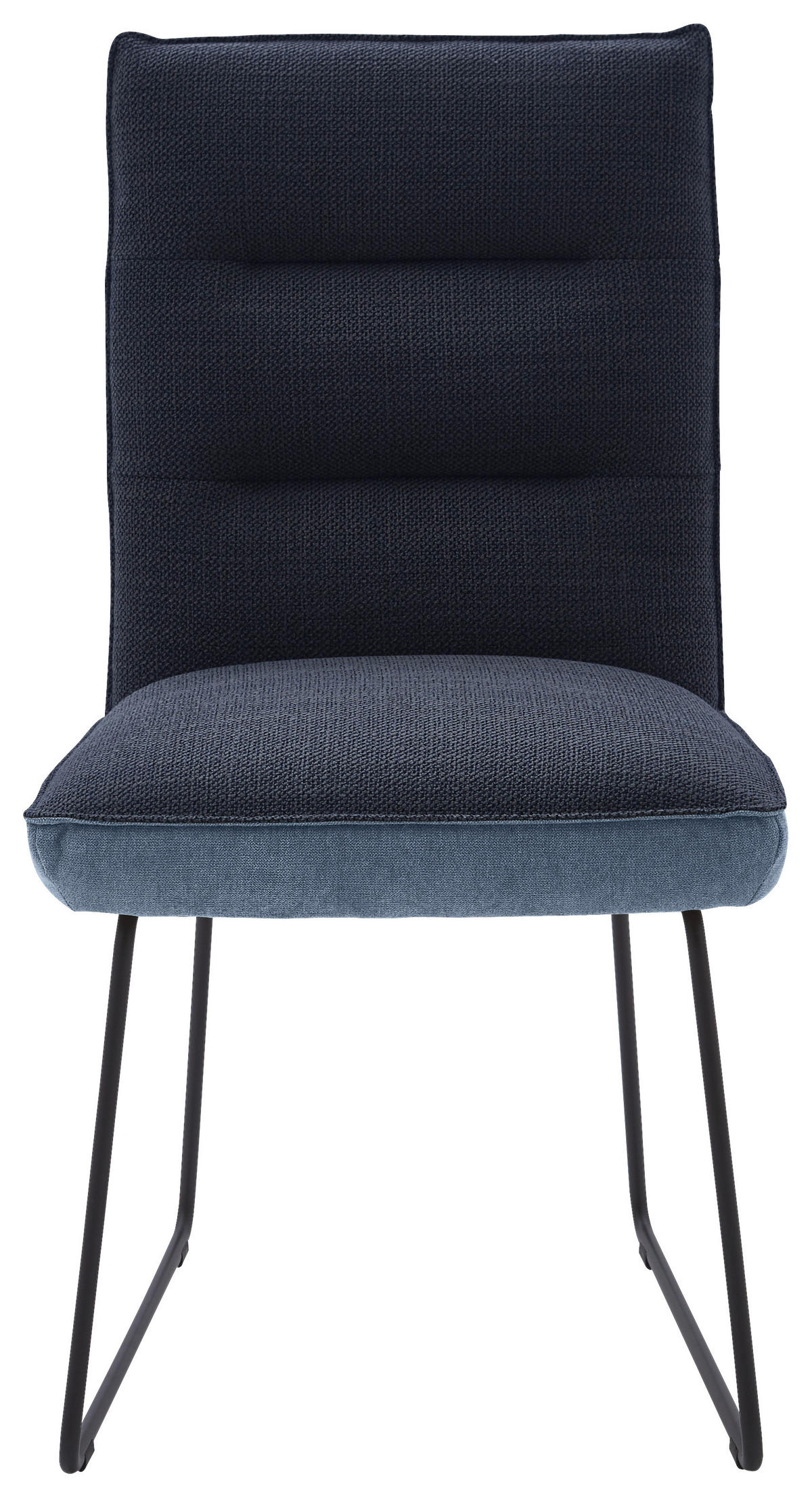 STUHL  in Stahl Flachgewebe  - Blau/Schwarz, Design, Textil/Metall (49/93/59cm) - Dieter Knoll